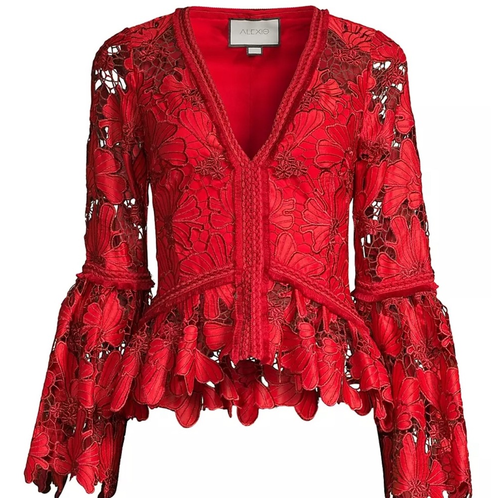 Alexis VINTON Guipure Lace Top-Medium